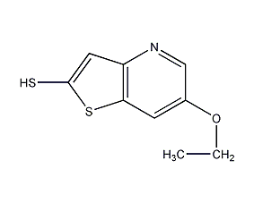 6-乙氧基-2-巯基苯噻唑结构式