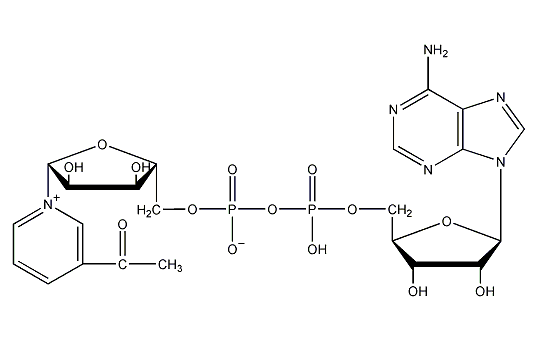 3-乙酰吡啶腺嘌呤二核苷酸结构式