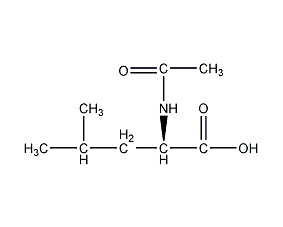 N-乙酰-DL-亮氨酸结构式