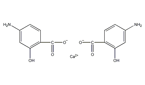 4-氨基水杨酸钙盐结构式