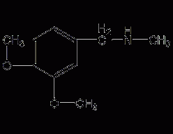 3,4-二甲氧基苯甲酰基甲胺结构式