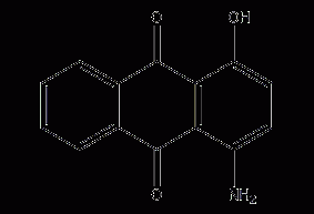 1-氨基-4-羟基蒽醌结构式